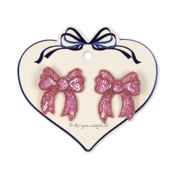 Konges Sljd 2-pak Sequin Hrklips - rapture rose