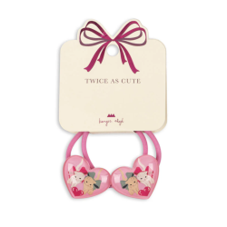 Konges Sljd 2-pak Vilma Hrelastikker - Bow kitty