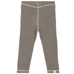 Petit Piao Dante Uld Leggings - Coffee bean/dark off white