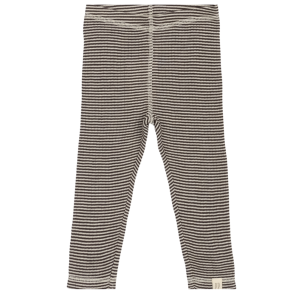 Petit Piao Dante Uld Leggings - Coffee bean/dark off white
