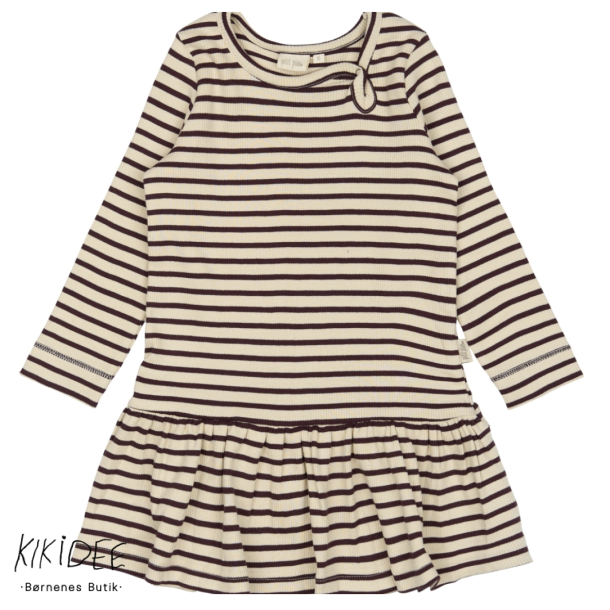 Petit Piao Kjole - Dark Grape/Off white