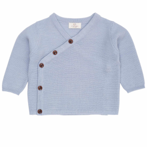 Copenhagen Colors Cross-over Cardigan - Dusty blue 