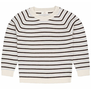 Copenhagen Colors Merino Rib Bluse - Blue combo