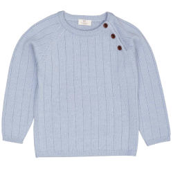 Copenhagen Colors Merino Knitted Bluse - Dusty blue