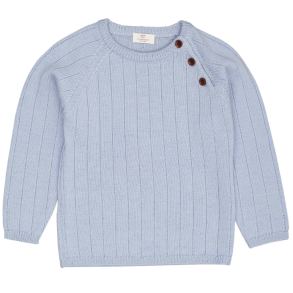 Copenhagen Colors Merino Knitted Bluse - Dusty blue