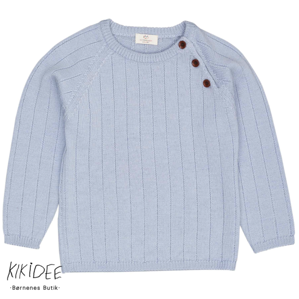 Copenhagen Colors Merino Knitted Bluse - Dusty blue
