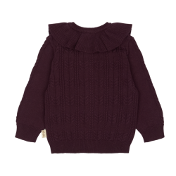 Petit Piao Dalia Cardigan - Dark grape 