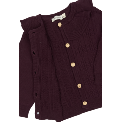Petit Piao Dalia Cardigan - Dark grape 