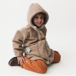 Mini A Ture Matcaykas Sherpa Jakke - Travertine beige