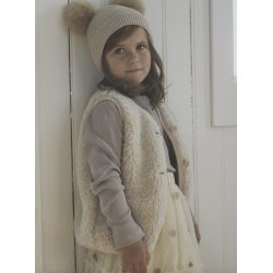 Huttelihut Teddy Uld Vest - Cement