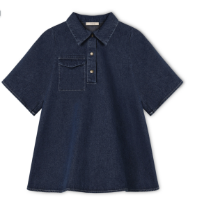 Fliink Don Denim Kjole - Dark denim blue 
