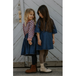 Fliink Don Denim Kjole - Dark denim blue 