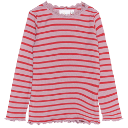 The New Rie Bluse - Mauve shadows striped