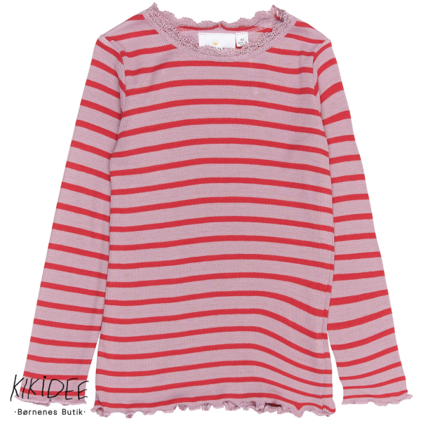 The New Rie Bluse - Mauve shadows striped