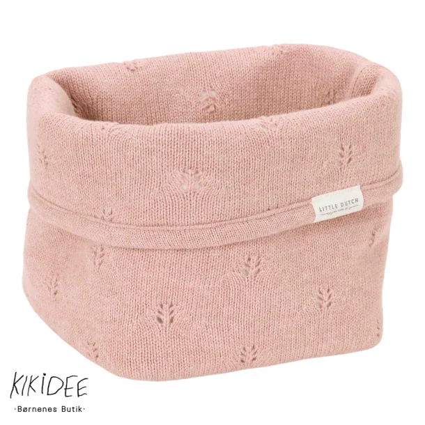 Little Dutch Strikket Opbevaringskurv Lille - Pure Blossom