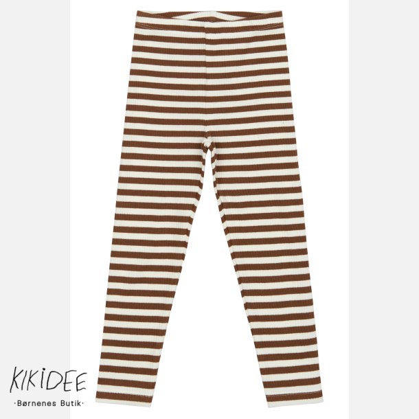 The New Fro Rib Leggings - Toffee striped 