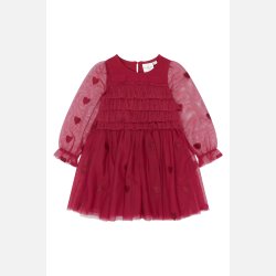 The New Yna Lang�rmet Mesh Kjole - Rio Red