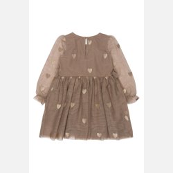 The New Yna Lang�rmet Mesh Kjole - Taupe Gray 