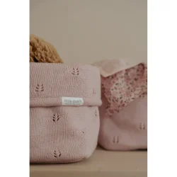 Little Dutch Strikket Opbevaringskurv Stor - Pure Blossom