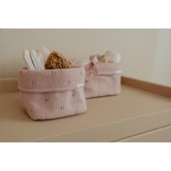 Little Dutch Strikket Opbevaringskurv Lille - Pure Blossom