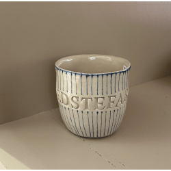 Keramik Kop - Bedstefar m. Tynd Bl Strib u. Hank 