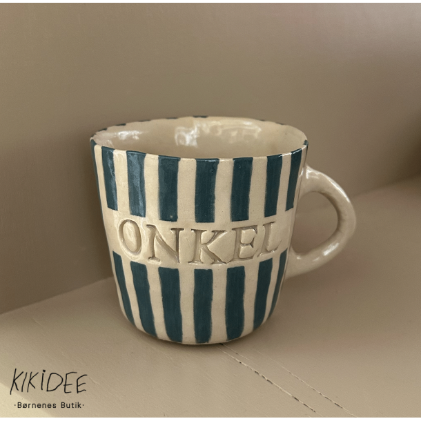 Keramik Kop - Onkel m. Tyk Gr�n Strib