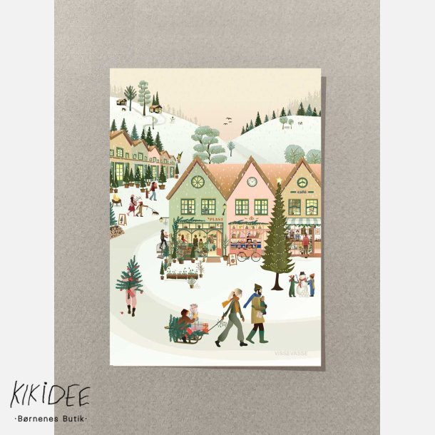 Vissevasse White Christmas Kort - A7