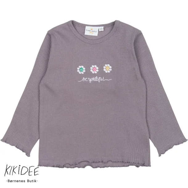 The New Princess Rib Bluse - Gray ridge 