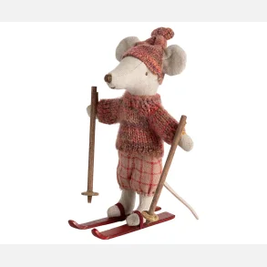 Maileg Vintermus m. Ski - Storesster  