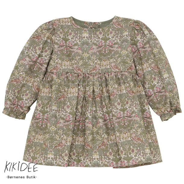 Huttelihut Liberty Fabric Kjole - Deep Lichen Green