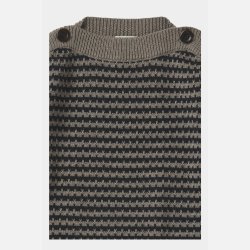 FUB Baby Boatneck Blouse - Hazel Melange/Dark Navy