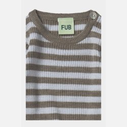 FUB Baby Rib Bluse - Hazel melange/Ice