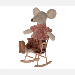 Maileg Gyngestol Mus - Mrk pudder