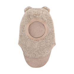 Huttelihut Balaclava Ears Wool Teddy - Camel melange 