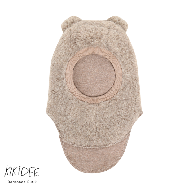 Huttelihut Balaclava Ears Wool Teddy - Camel melange 