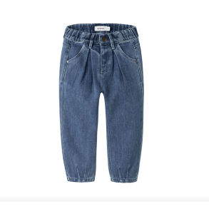 Lil' Atelier Mini Bello Baggy Jeans - Dark Blue Denim