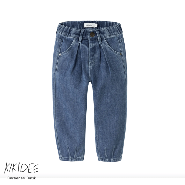 Lil' Atelier Mini Bello Baggy Jeans - Dark Blue Denim