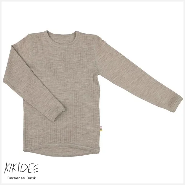 Joha Uld Rib Bluse - Sesame melange