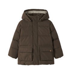 Lil' Atelier Mini Vinterjakke - Dark Earth