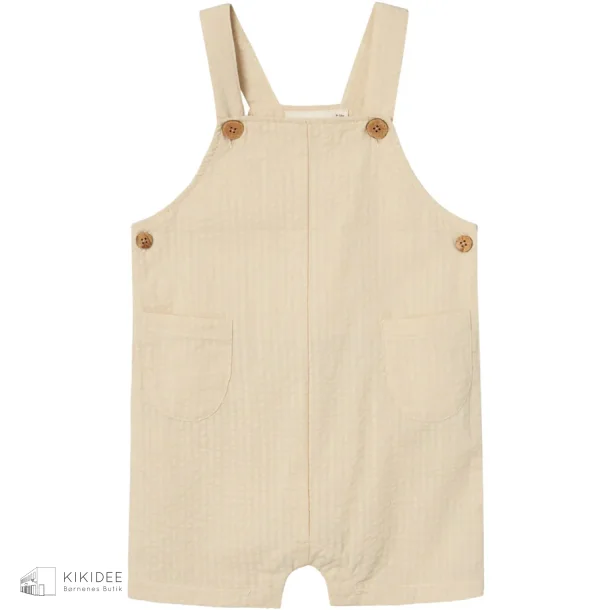 Lil' Atelier Overalls Shorts - Bleached Sand