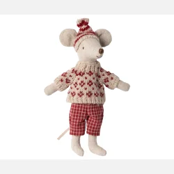 Maileg Vintermus m. Ski - Mor  