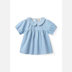 Copenhagen Colors Bluse - Blue Houndstooth 