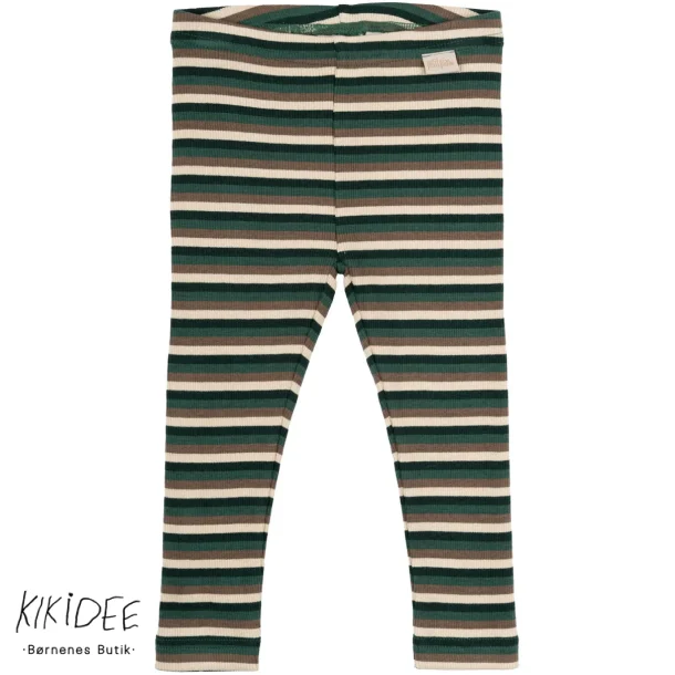 Petit Piao Leggings - Emerald Green Multi Stripe