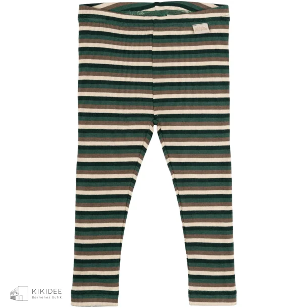 Petit Piao Leggings - Emerald Green Multi Stripe