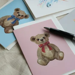 All By Voss Red Bow Teddy Kort - A6