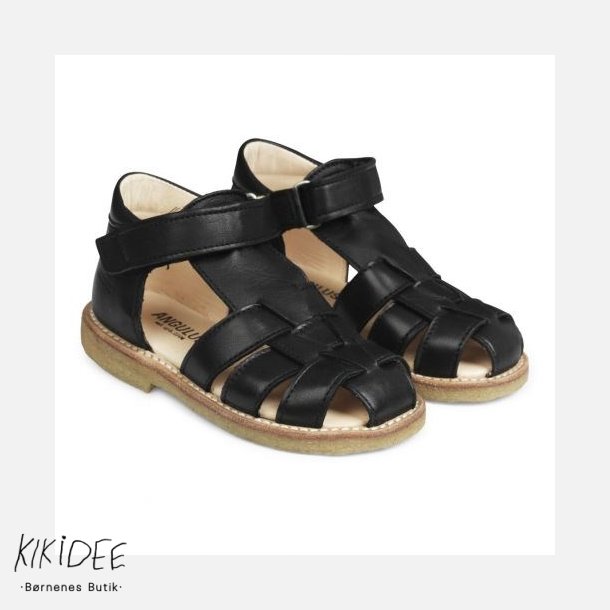 Angulus Begyndersandal m. Velcro - Sort 