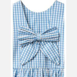 Copenhagen Colors Kjole - Blue Houndstooth 