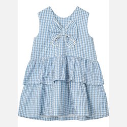 Copenhagen Colors Kjole - Blue Houndstooth 